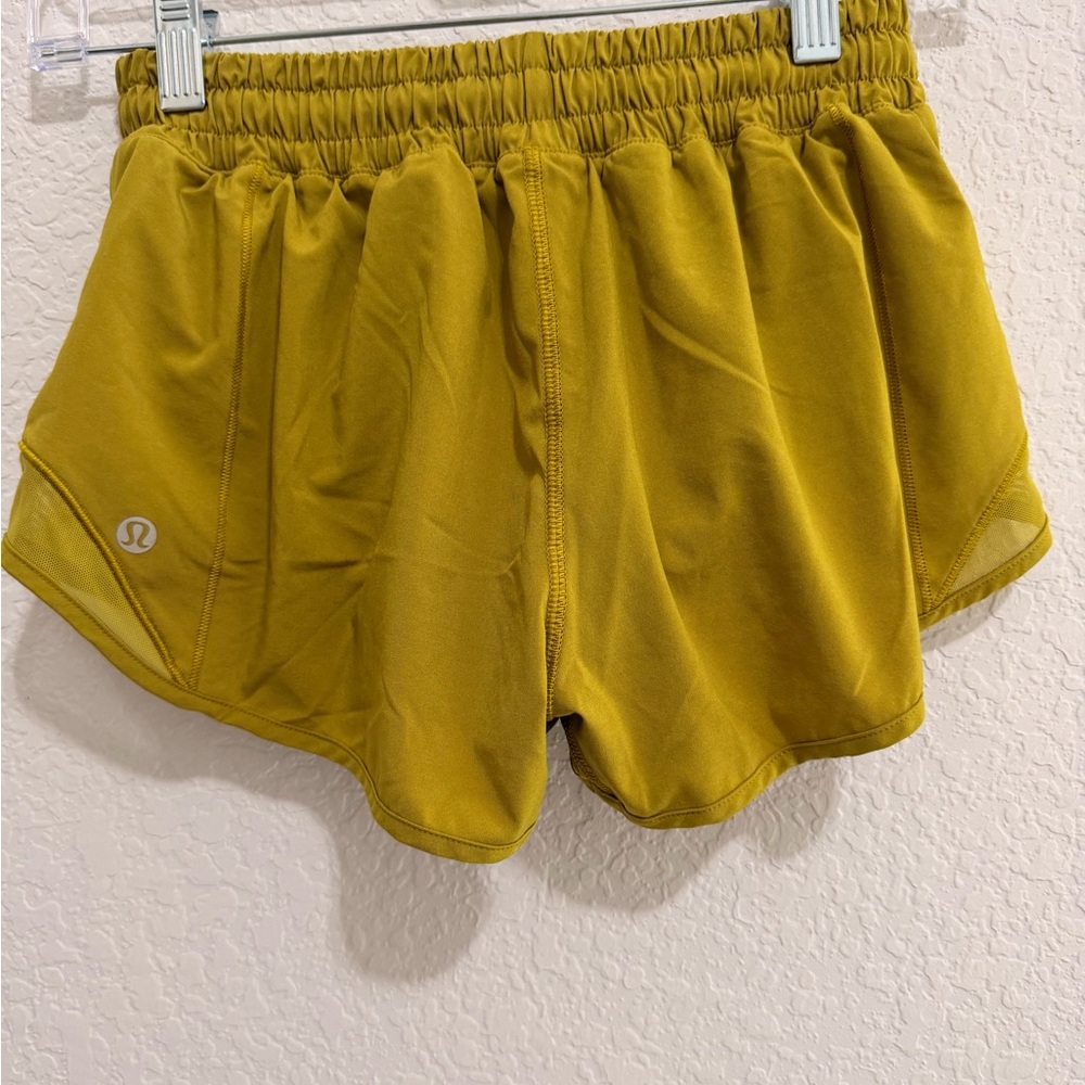 Lululemon Hotty Hot 2.5” Low Rise Shorts | Mustard Yellow Athletic Shorts - Picture 2 of 11